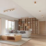 Wooden Ceiling Light With Keke Lamp - Peach Puff