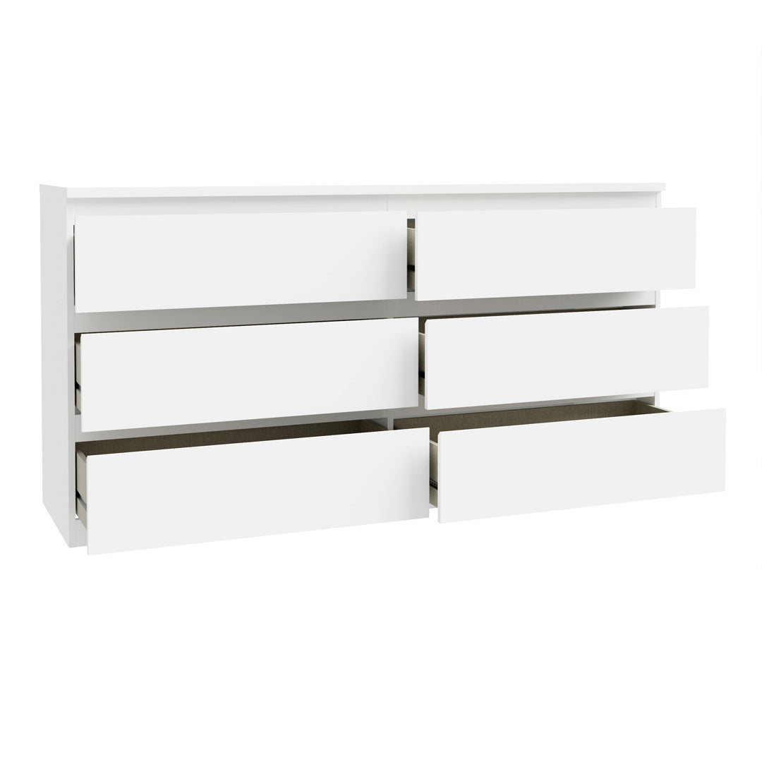 Wooden Chest 6 Drawers Wide - Edmore