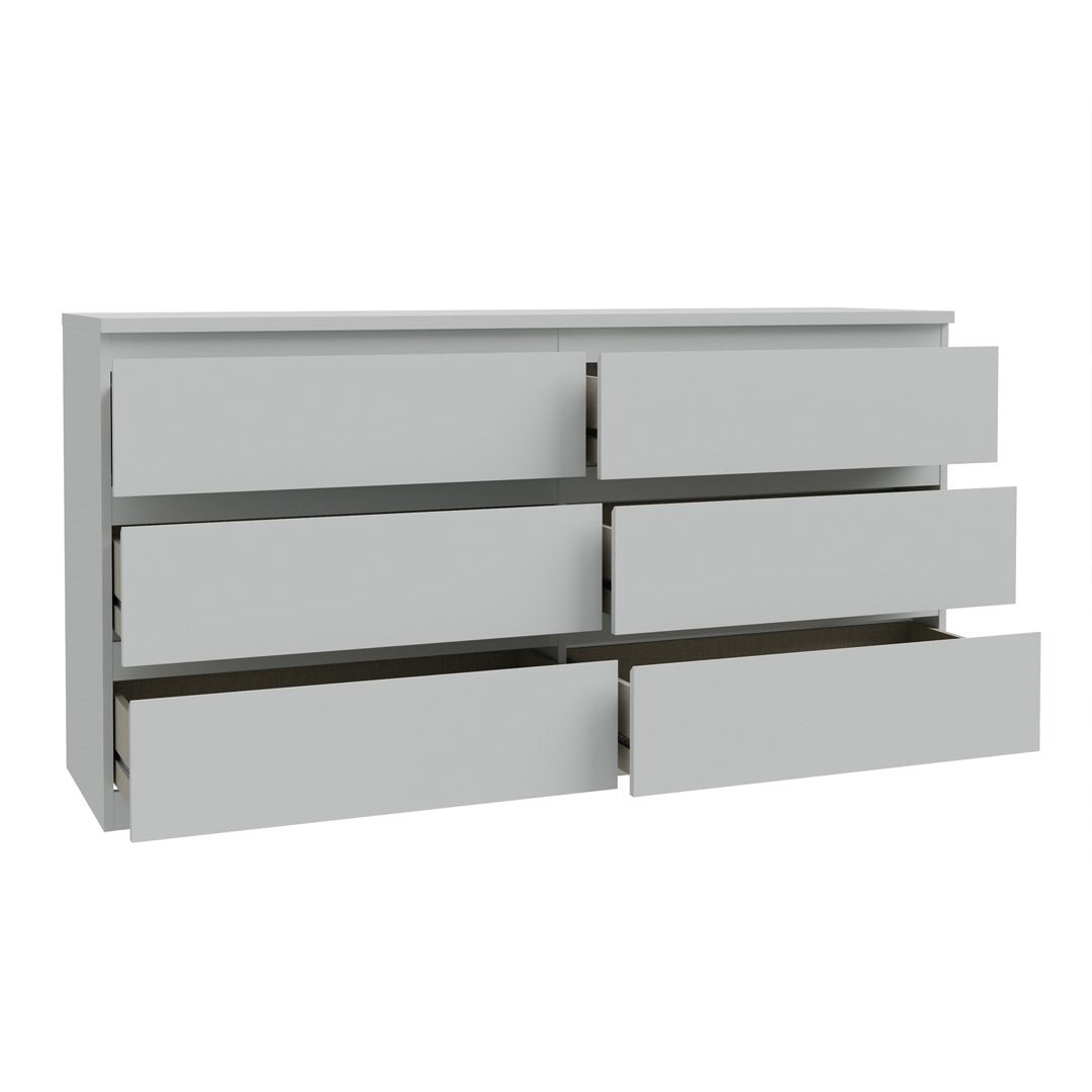 Wooden Chest 6 Drawers Wide - Edmore