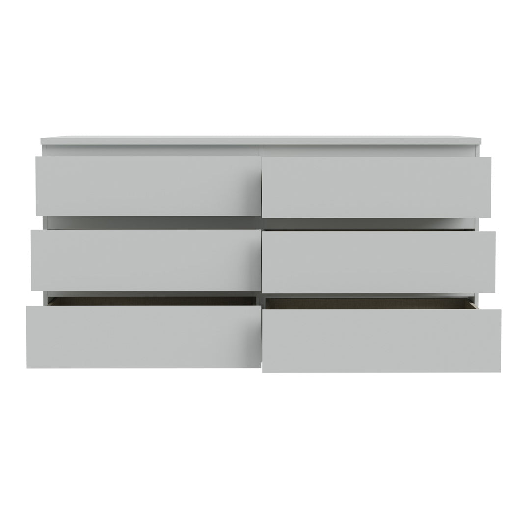 Wooden Chest 6 Drawers Wide - Edmore