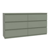 Wooden Chest 6 Drawers Wide - Edmore