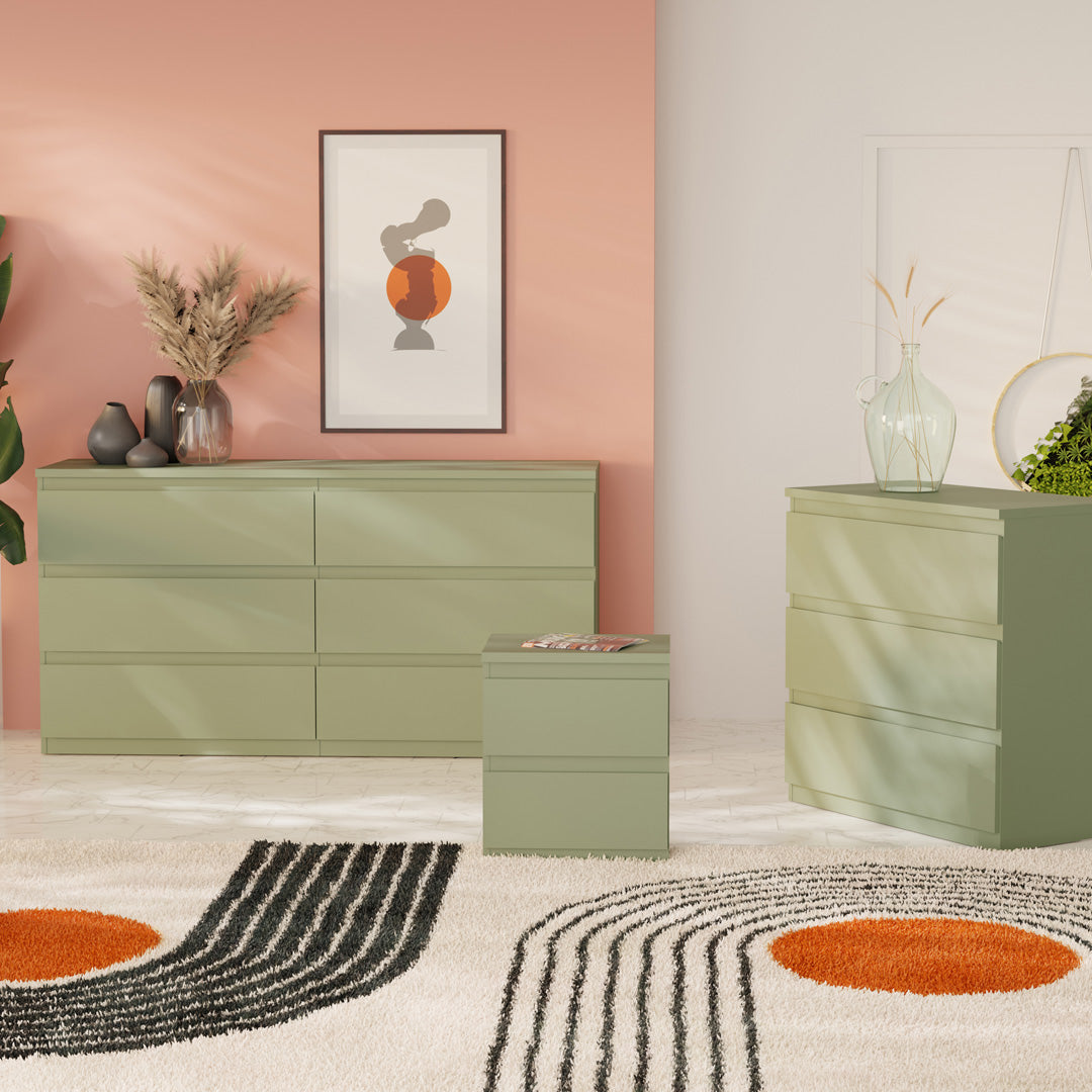 Wooden Chest 6 Drawers Wide - Edmore