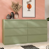 Wooden Chest 6 Drawers Wide - Edmore