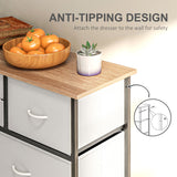Wooden Chest Of 10 Fabric Drawers 100cm Wide With Steel Frame - Velmora