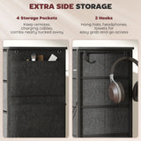 Wooden Chest Of 10 Fabric Drawers 86cm Wide With Steel Frame - Velmora