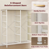 Wooden Chest Of 10 Fabric Drawers 86cm Wide With Steel Frame - Velmora