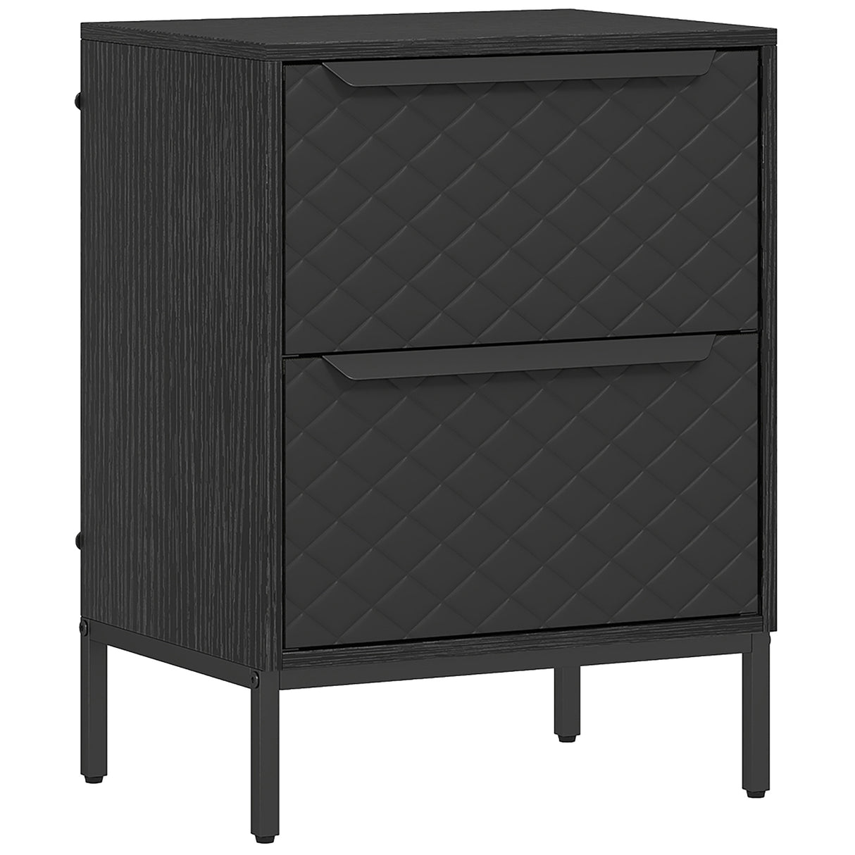 Wooden Chest Of 2 Fabric Drawers 40cm Wide - Velmora