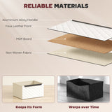 Wooden Chest Of 2 Fabric Drawers 40cm Wide - Velmora
