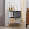 Wooden Chest Of 2 Fabric Drawers 54.5cm Wide With 4 Cube - Velmora