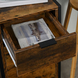 Wooden Chest Of 3 Drawers 39cm Wide in Set Of 2 - Velmora