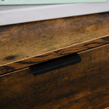 Wooden Chest Of 3 Drawers 39cm Wide With Metal Frame - Velmora