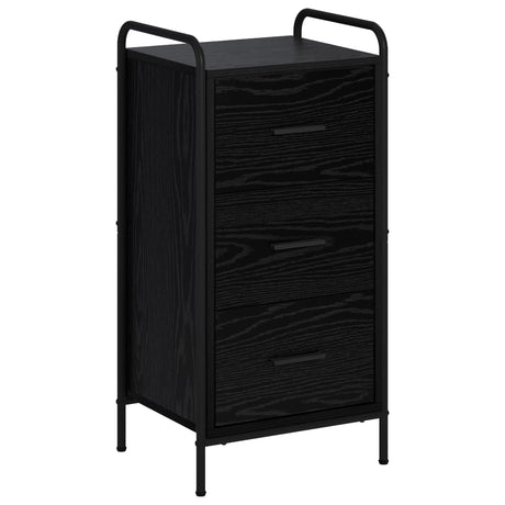 Wooden Chest Of 3 Drawers 40cm Wide With Steel Frame - Vantage Home