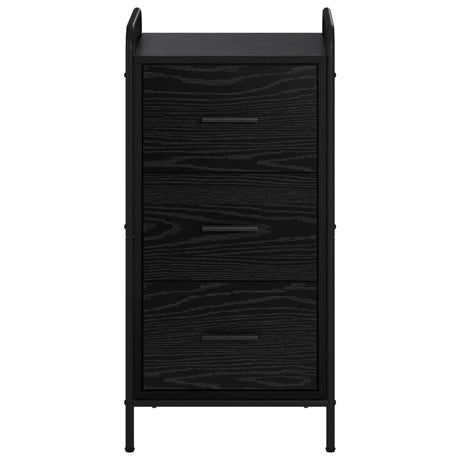 Wooden Chest Of 3 Drawers 40cm Wide With Steel Frame - Vantage Home