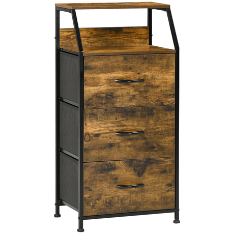Wooden Chest Of 3 Drawers 44.5cm Wide - Velmora