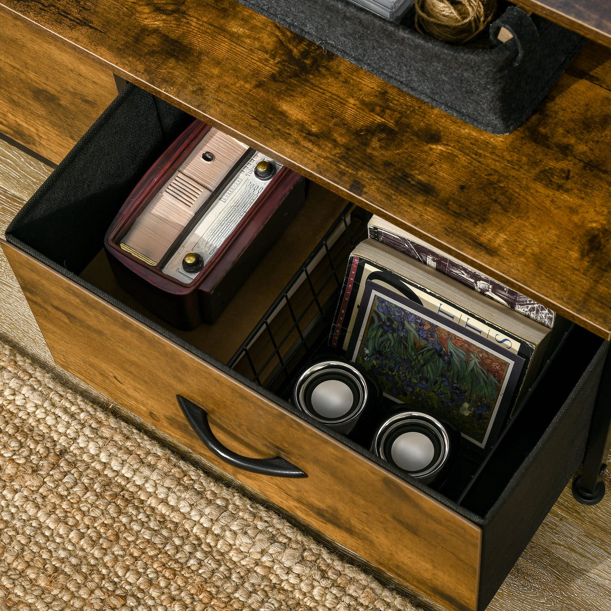 Wooden Chest Of 3 Drawers 44.5cm Wide - Velmora