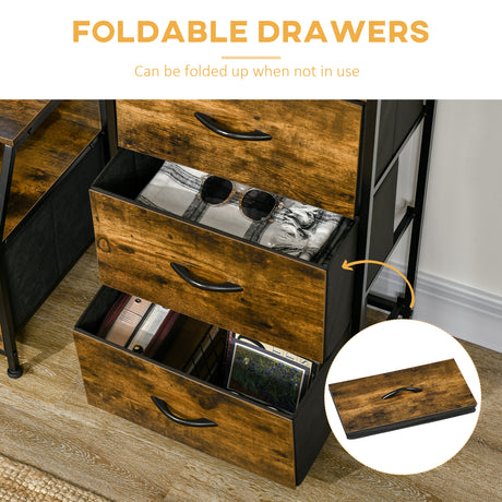 Wooden Chest Of 3 Drawers 44.5cm Wide - Velmora