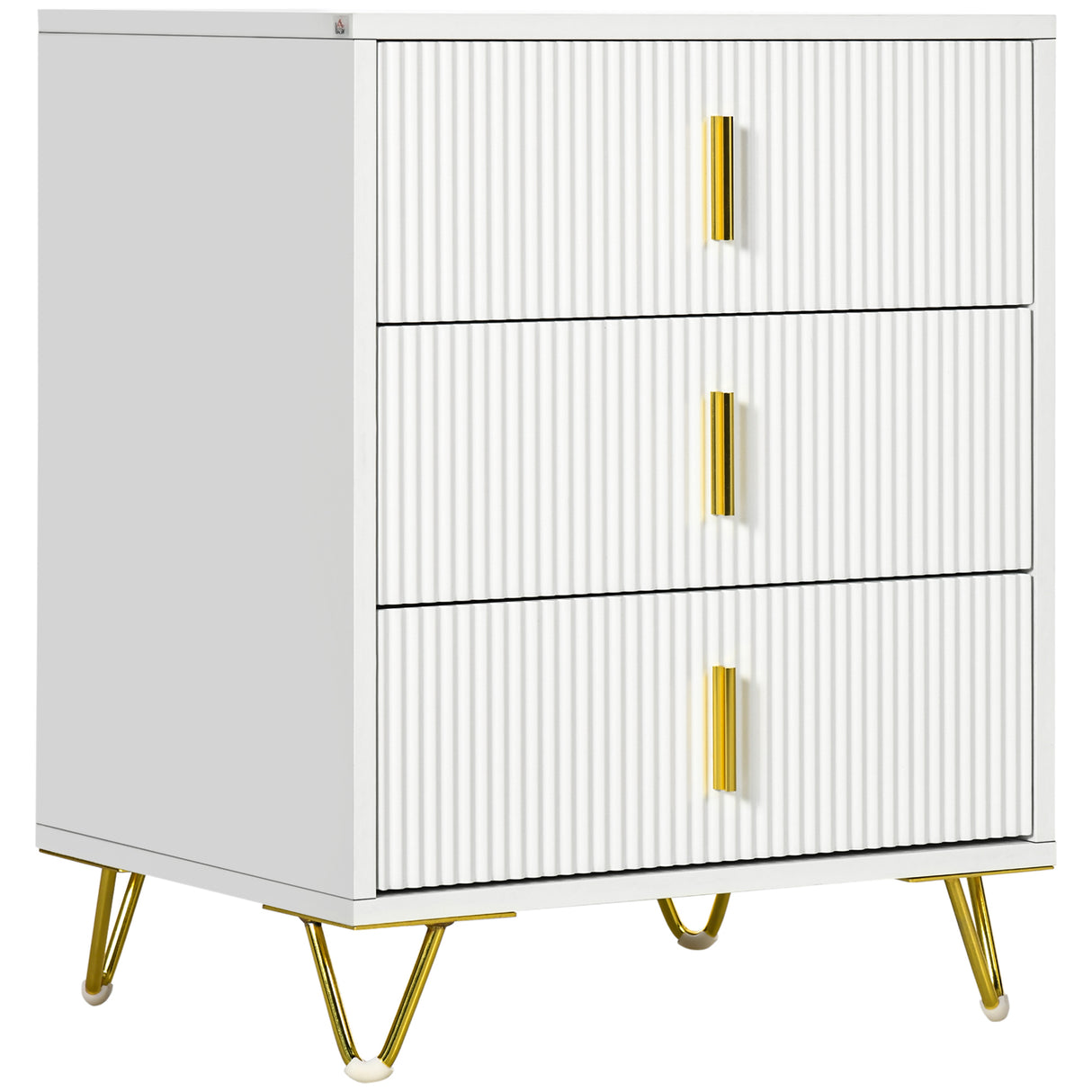 Wooden Chest Of 3 Drawers 50cm Wide - Velmora