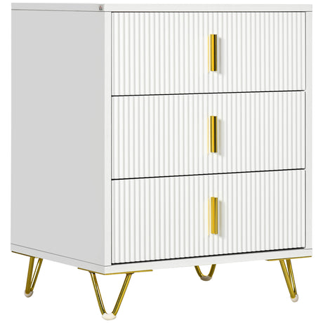 Wooden Chest Of 3 Drawers 50cm Wide - Velmora