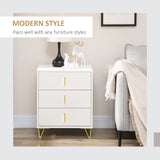 Wooden Chest Of 3 Drawers 50cm Wide - Velmora