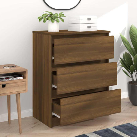 Wooden Chest Of 3 Drawers 60cm Wide - Vantage Home