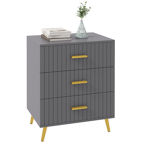Wooden Chest Of 3 Drawers 60cm Wide - Velmora
