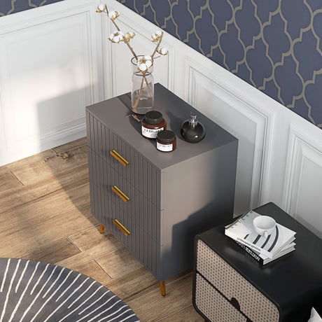 Wooden Chest Of 3 Drawers 60cm Wide - Velmora