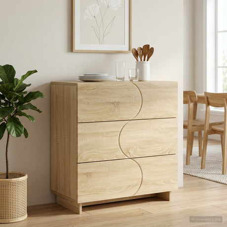 Wooden Chest Of 3 Drawers 70cm Wide - Vantage Home