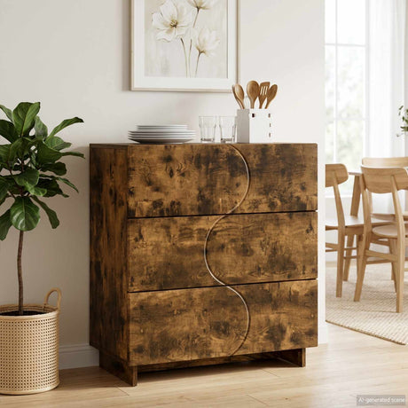 Wooden Chest Of 3 Drawers 70cm Wide - Vantage Home