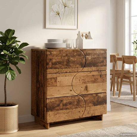 Wooden Chest Of 3 Drawers 70cm Wide - Vantage Home