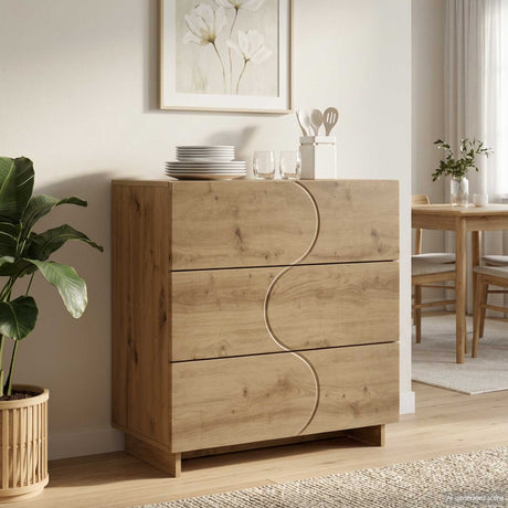 Wooden Chest Of 3 Drawers 70cm Wide - Vantage Home
