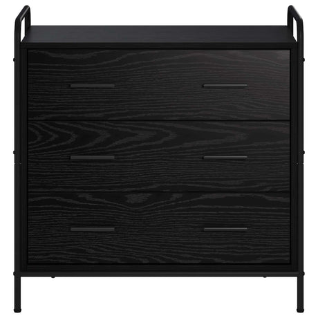 Wooden Chest Of 3 Drawers 70cm Wide With Steel Frame - Vantage Home