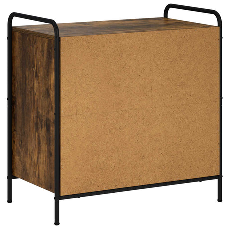 Wooden Chest Of 3 Drawers 70cm Wide With Steel Frame - Vantage Home