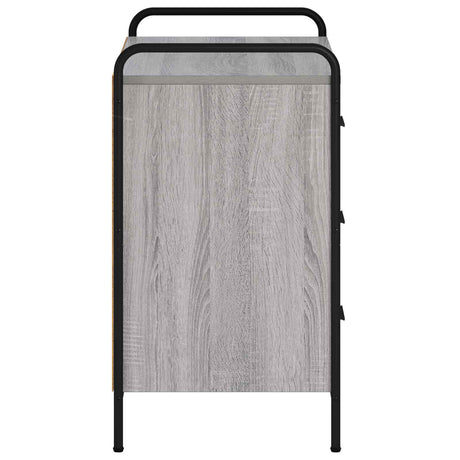 Wooden Chest Of 3 Drawers 70cm Wide With Steel Frame - Vantage Home