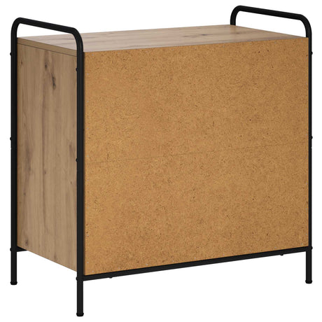Wooden Chest Of 3 Drawers 70cm Wide With Steel Frame - Vantage Home