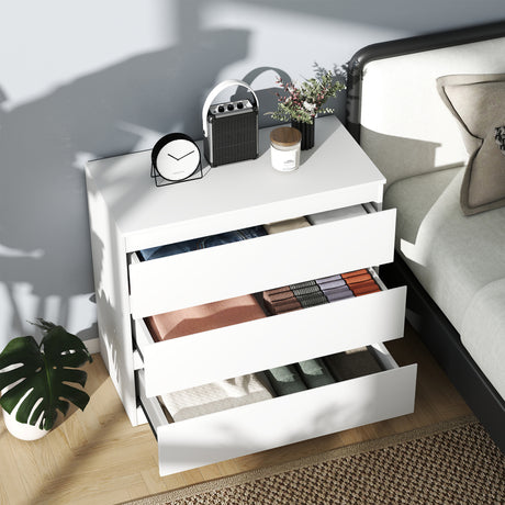 Wooden Chest Of 3 Drawers 73cm H x 80cm W - Velmora