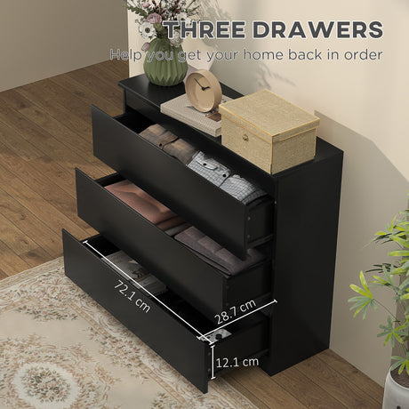 Wooden Chest Of 3 Drawers 73cm H x 80cm W - Velmora