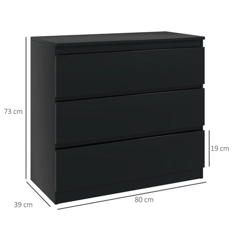 Wooden Chest Of 3 Drawers 73cm H x 80cm W - Velmora