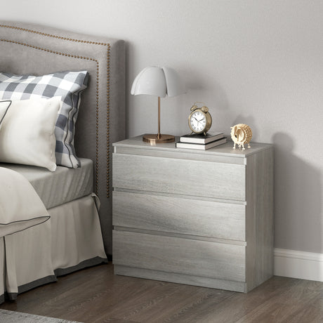 Wooden Chest Of 3 Drawers 73cm H x 80cm W - Velmora