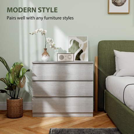 Wooden Chest Of 3 Drawers 73cm H x 80cm W - Velmora