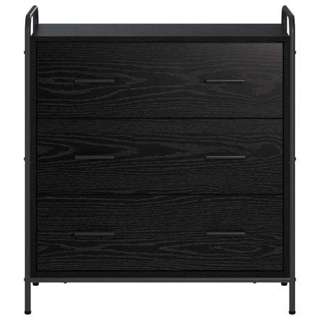 Wooden Chest Of 3 Drawers 73cm Wide With Steel Frame - Vantage Home