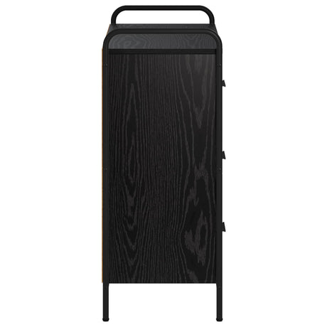Wooden Chest Of 3 Drawers 73cm Wide With Steel Frame - Vantage Home