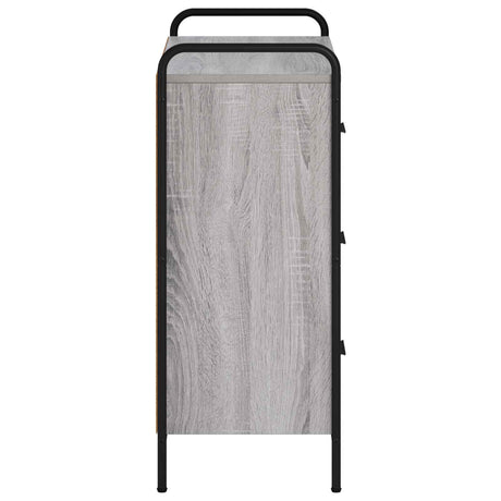 Wooden Chest Of 3 Drawers 73cm Wide With Steel Frame - Vantage Home