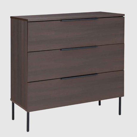 Wooden Chest Of 3 Drawers 80cm Wide - Luna