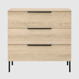 Wooden Chest Of 3 Drawers 80cm Wide - Luna