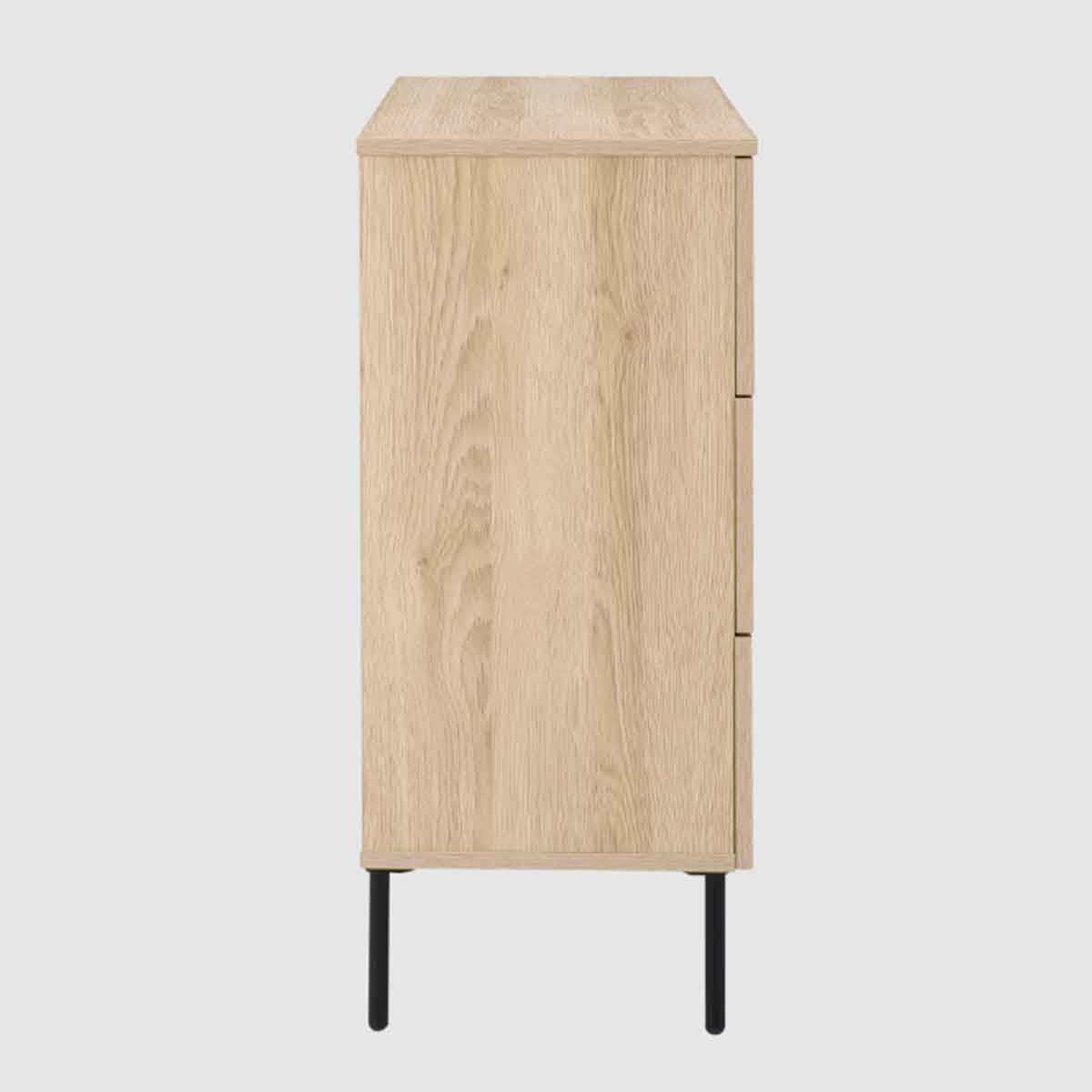 Wooden Chest Of 3 Drawers 80cm Wide - Luna
