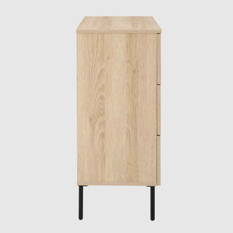 Wooden Chest Of 3 Drawers 80cm Wide - Luna