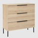 Wooden Chest Of 3 Drawers 80cm Wide - Luna