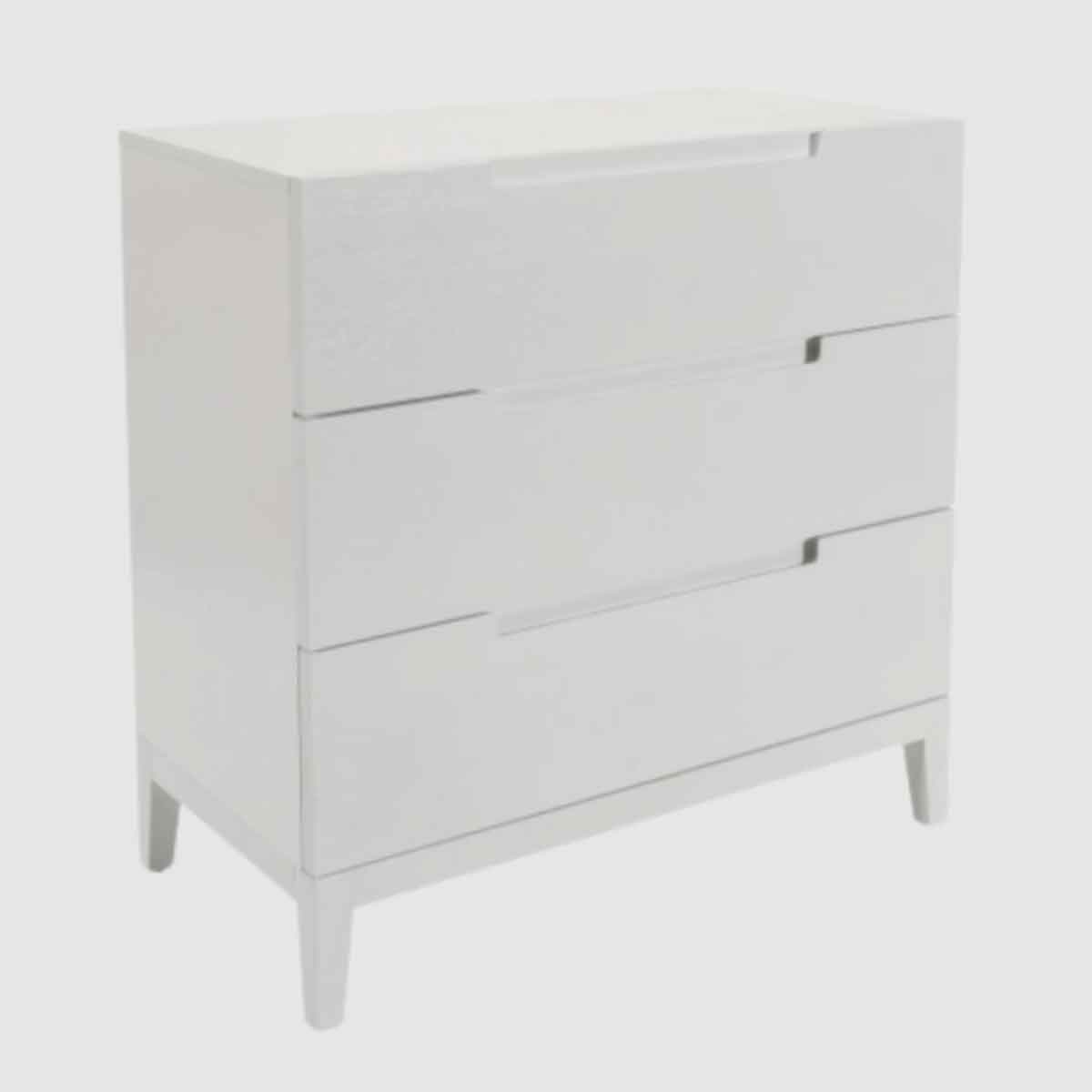 Wooden Chest Of 3 Drawers 80cm Wide - Orchid