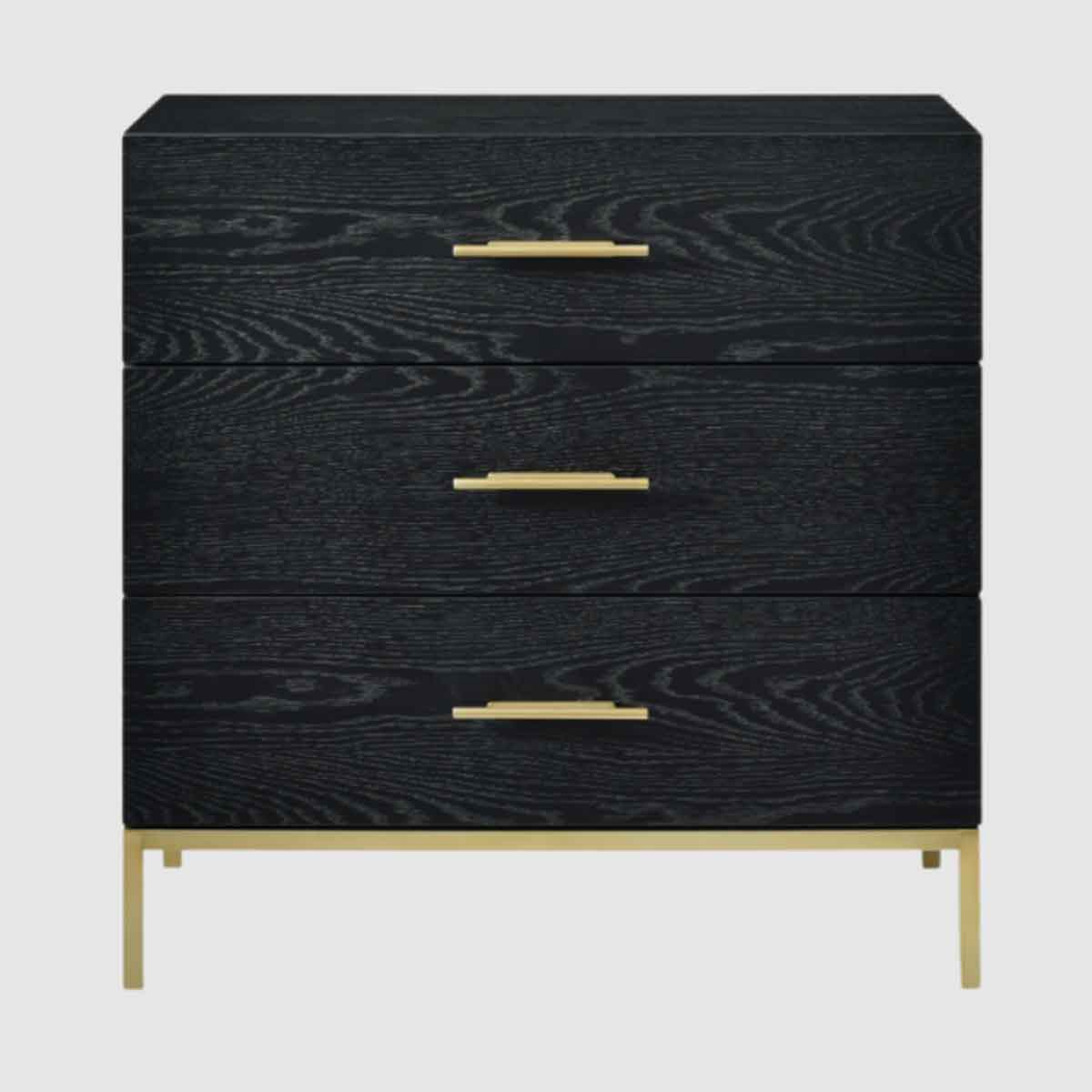 Wooden Chest Of 3 Drawers 80cm Wide - Tulip
