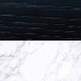 Wooden Chest Of 3 Drawers 80cm Wide With Marble Effect Glass Top - Orchid